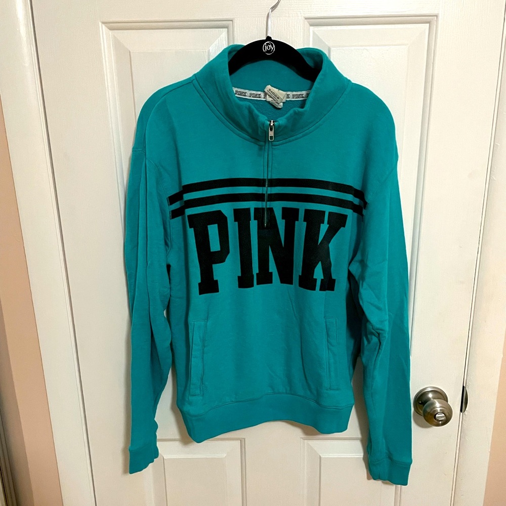 Quarter Zip PINK Sweatshirt
